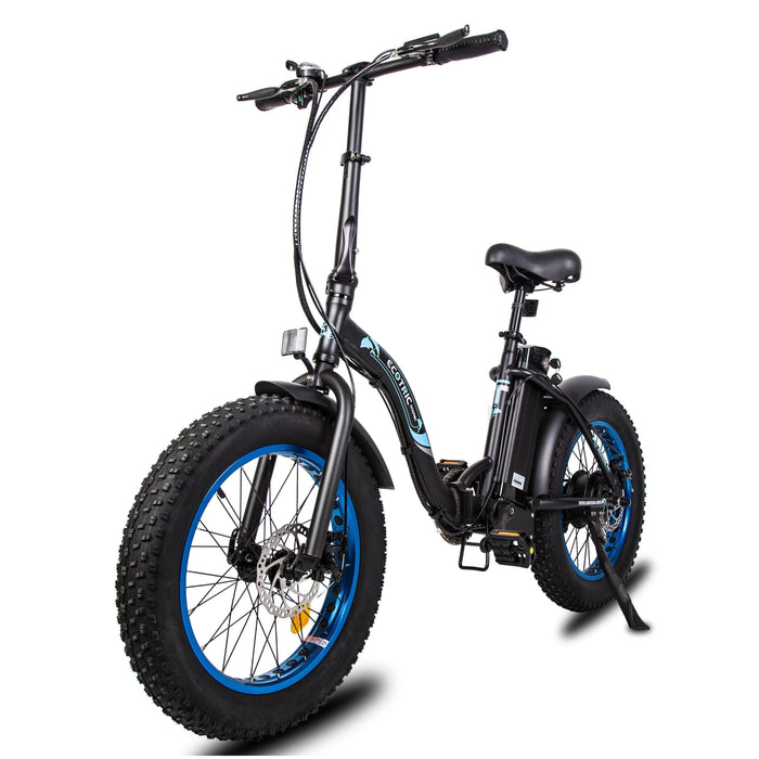 Ecotric - UL Certified white portable and folding fat bike model Dolphin - DOLPHIN - Vforce Wheels