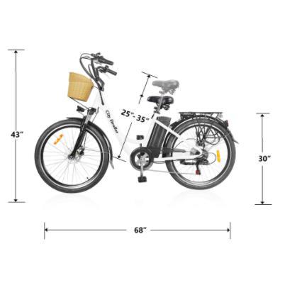 NAKTO City Electric Bicycle 26'' Strollor - Ast260018 White - Vforce Wheels